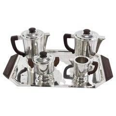 Vintage Art Deco Silver Plated Coffee Set, 1920s
