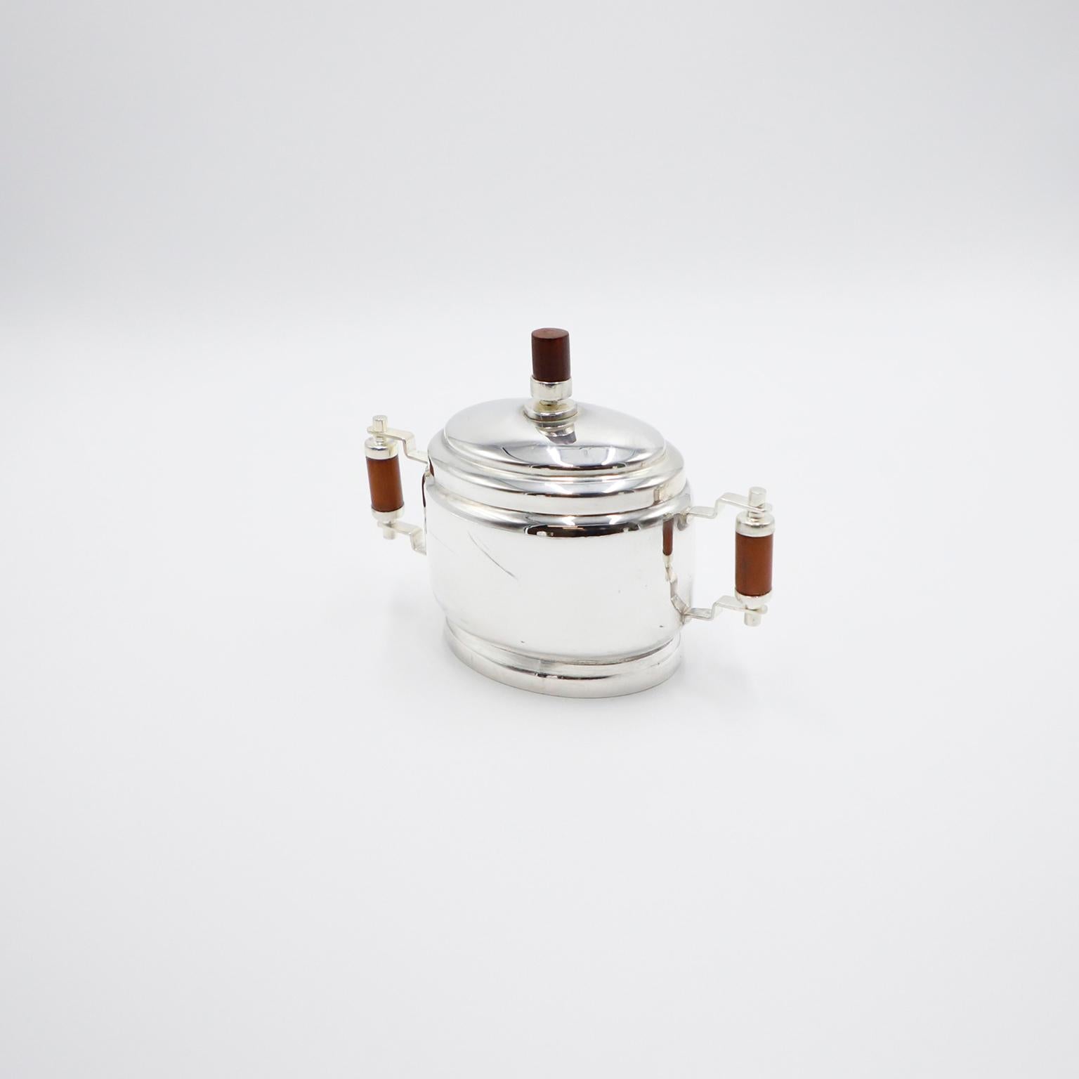 Mexican Art Deco Silver plated Coffee Set For Sale