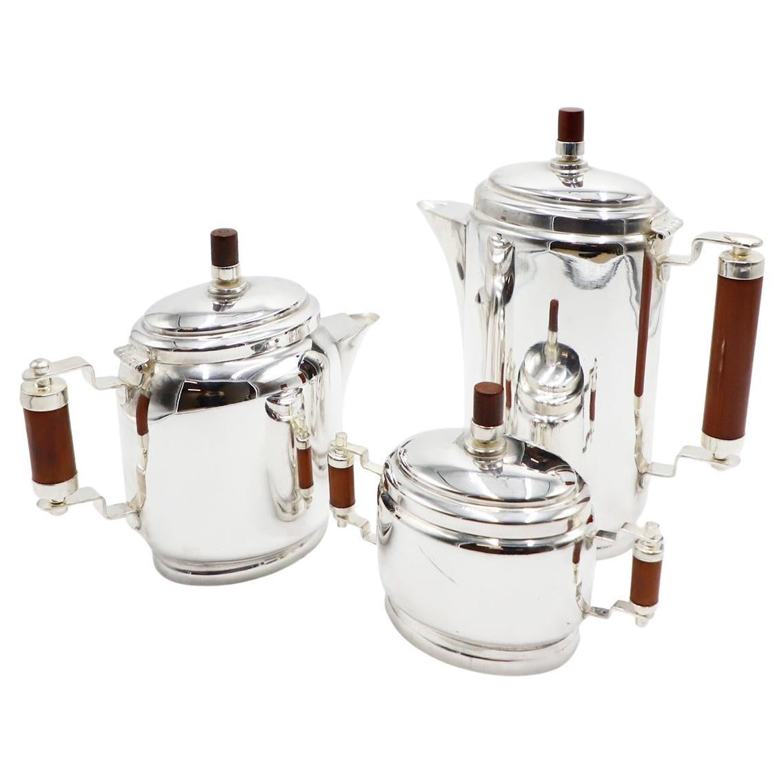 Art Deco Silver plated Coffee Set For Sale