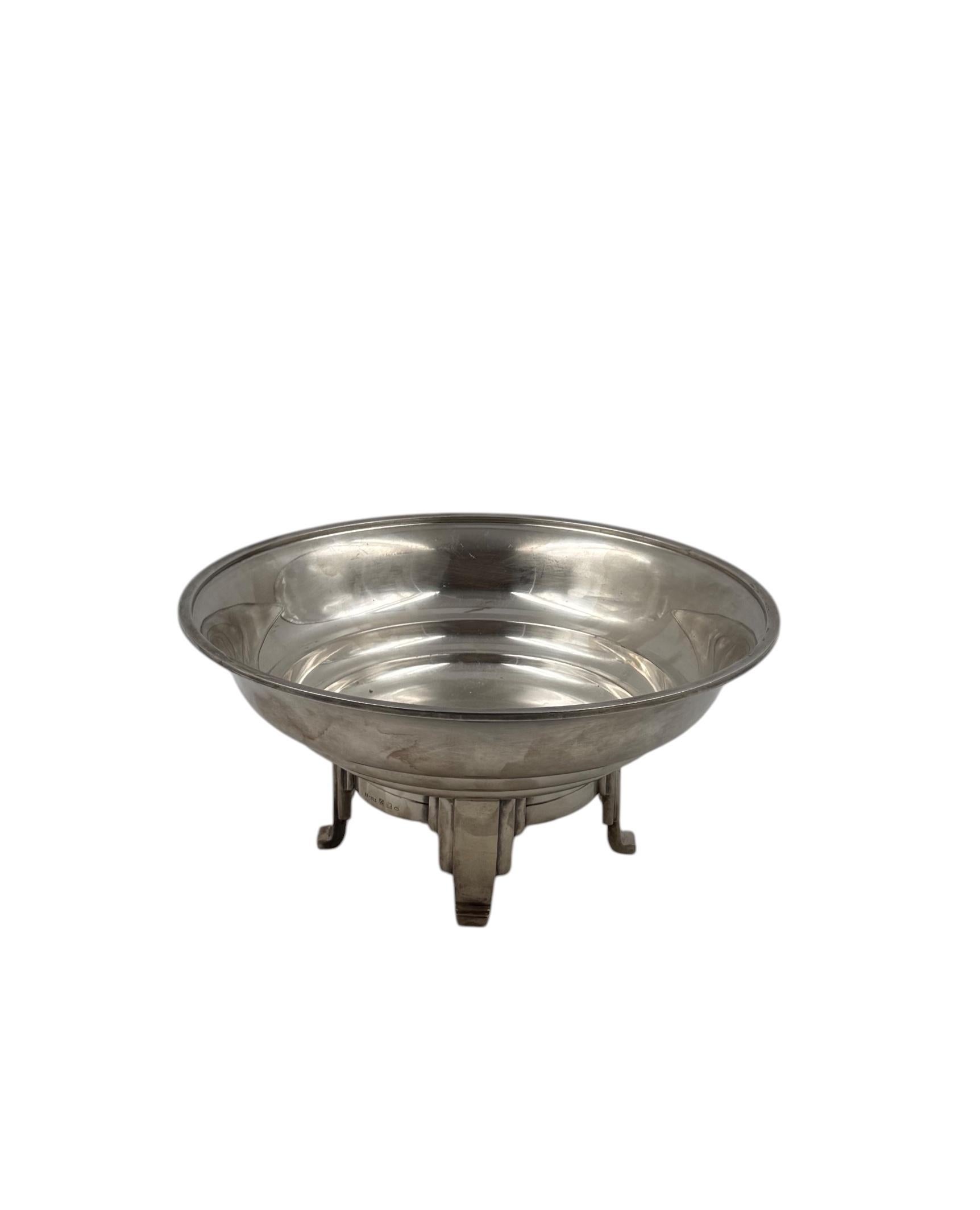 Art Deco versilberter Coup / vide poche, Ercuis Frankreich 1940er Jahre im Zustand „Hervorragend“ im Angebot in Firenze, IT