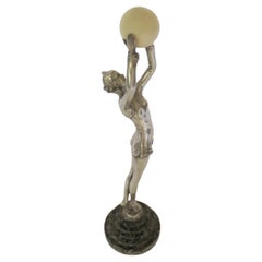 Vintage Art Deco Silver plated Dancing lady figure circa 1930s