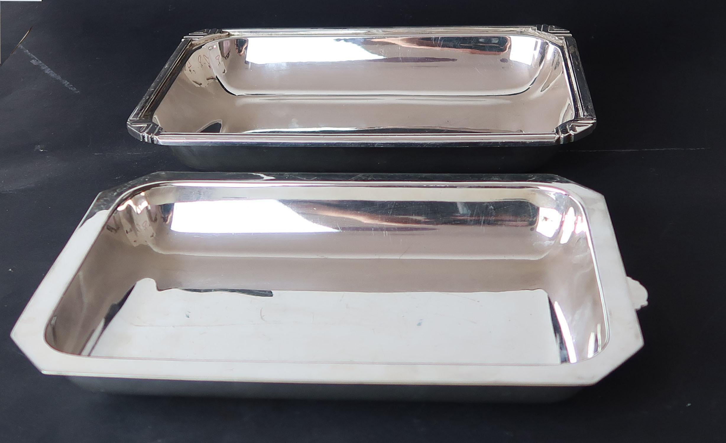 Art Deco Silver Plated Entree or Serving Dish, English C.1930 2