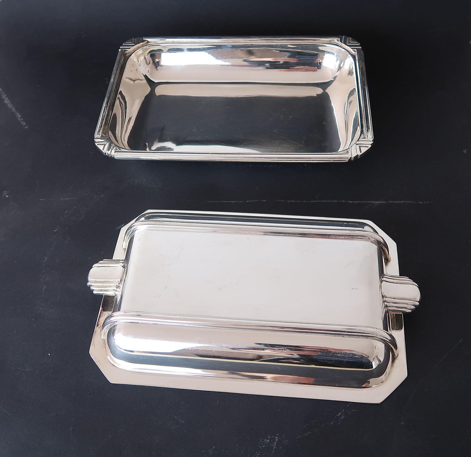 Art Deco Silver Plated Entree or Serving Dish, English C.1930 4