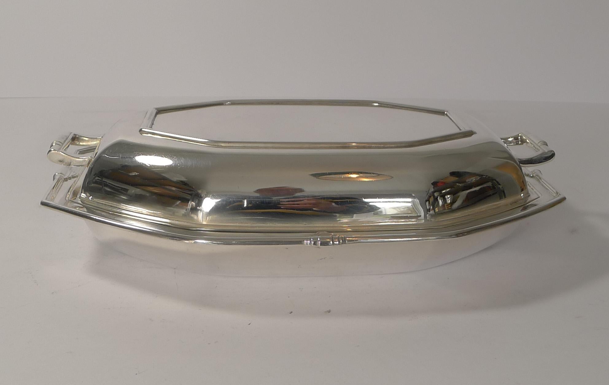 Art Deco Silver Plated Entree / Serving Dish by Frank Cobb & Co. 6