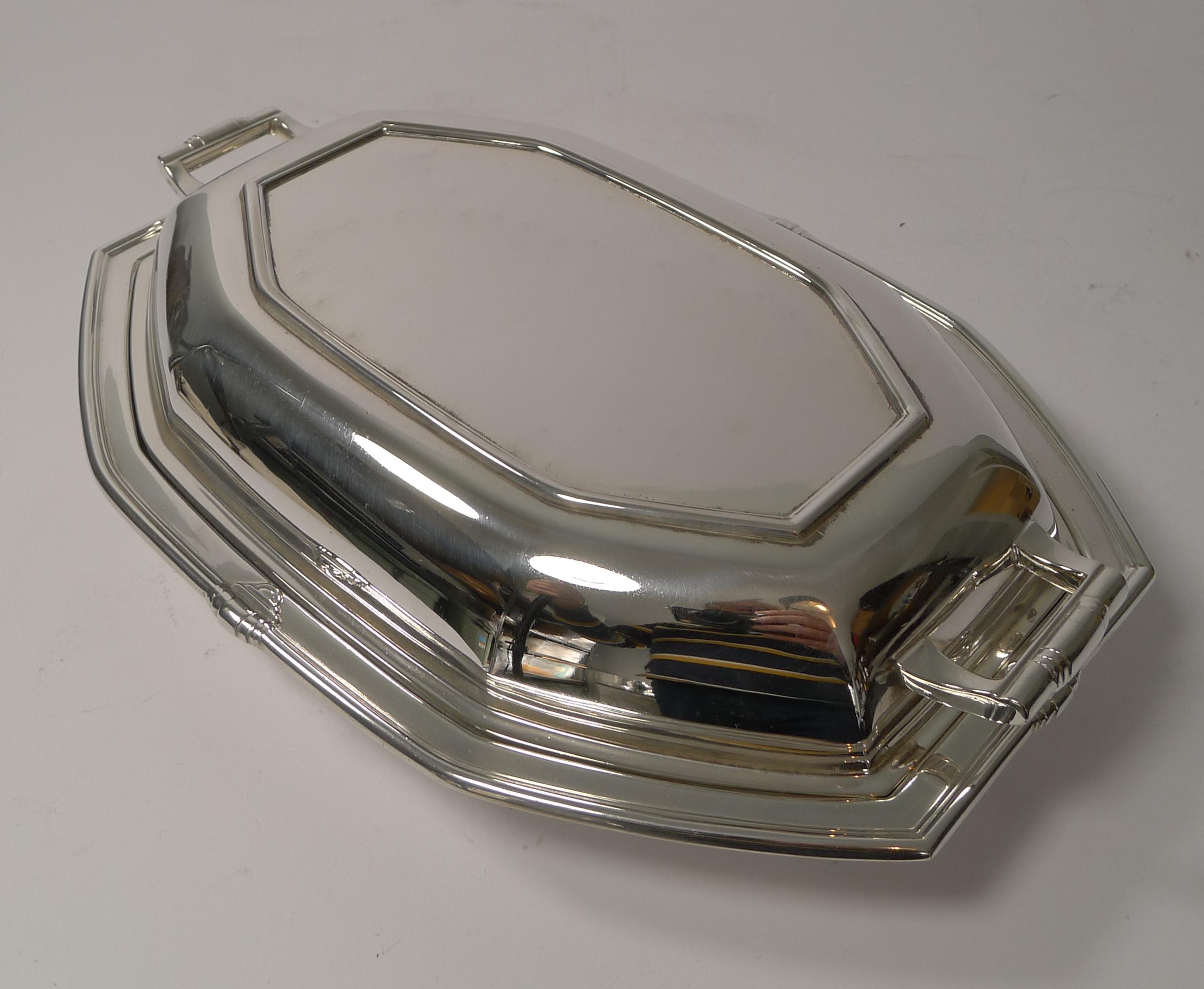 Art Deco Silver Plated Entree / Serving Dish by Frank Cobb & Co. 7