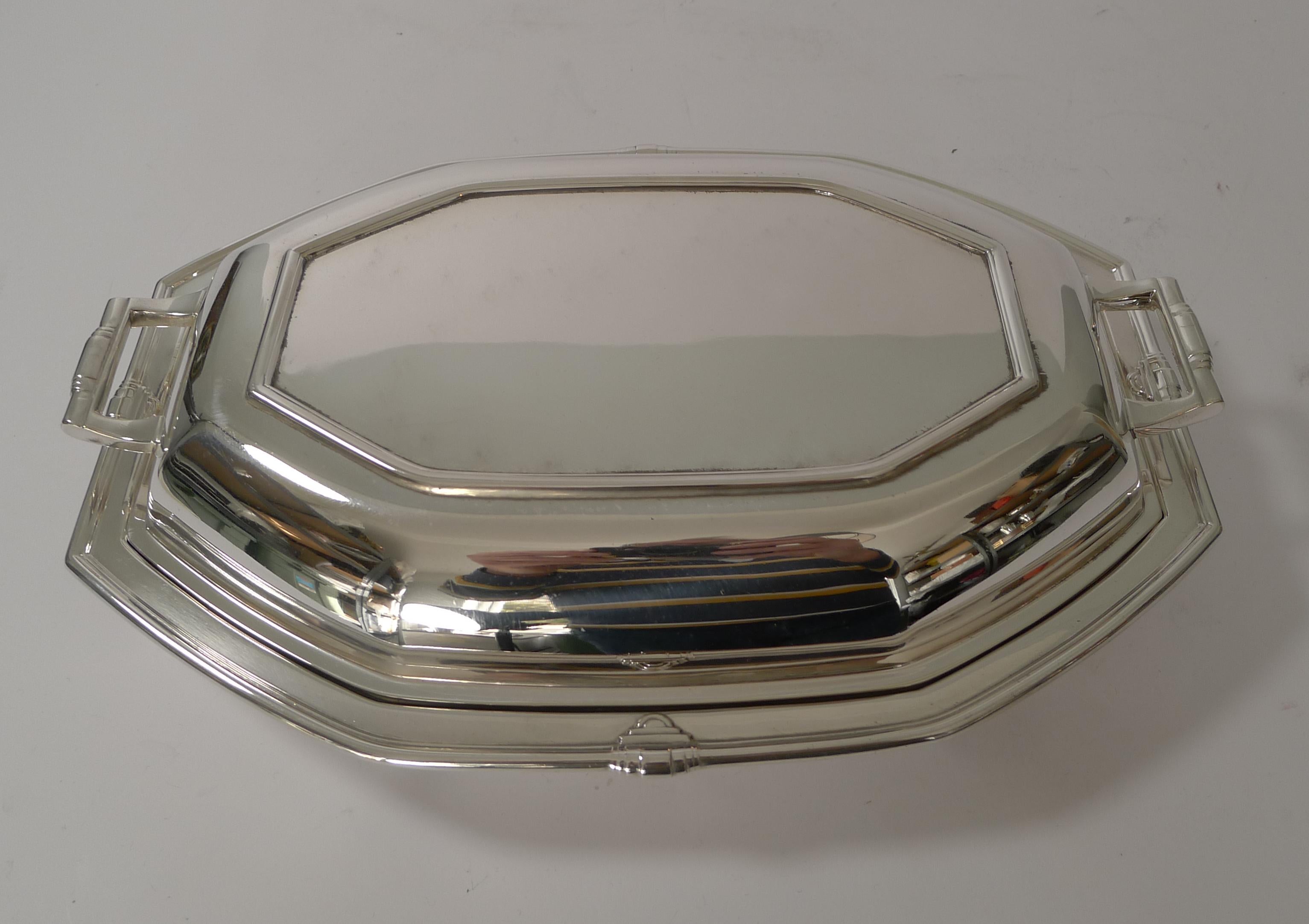 Art Deco Silver Plated Entree / Serving Dish by Frank Cobb & Co. 2