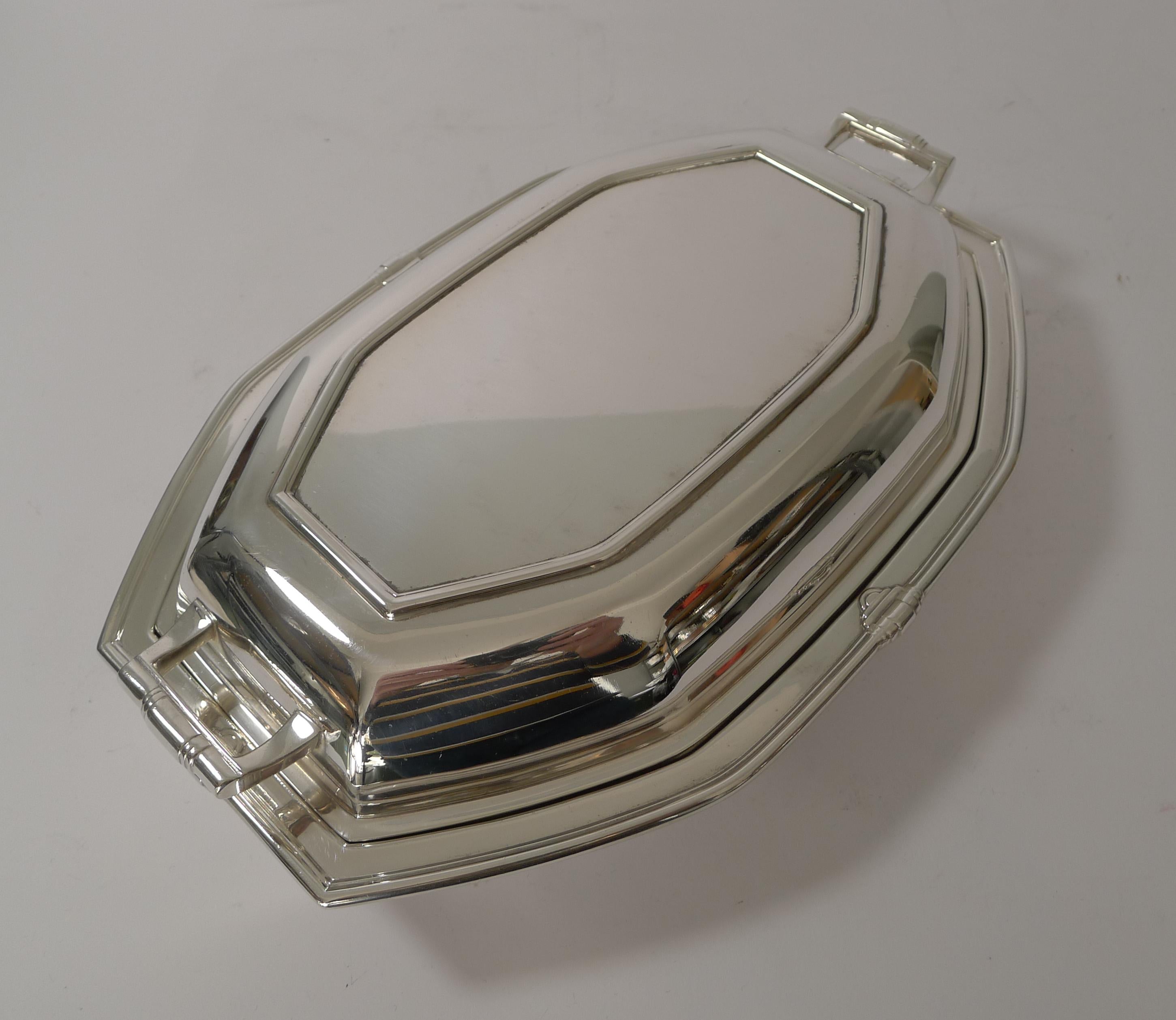 Art Deco Silver Plated Entree / Serving Dish by Frank Cobb & Co. 3