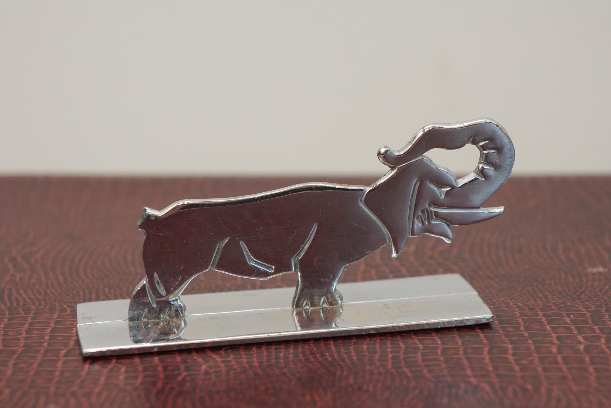Art Deco Silver-Plated Knife Rests in Animal Forms In Good Condition For Sale In Hudson, NY