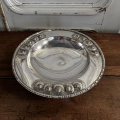 Art Deco Silver-Plated Pedestal Bowl by Romepla, 1930s, Floral Decoration