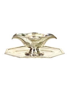 Versilberter Sauciere im Art déco-Stil, ca. 1930er Jahre