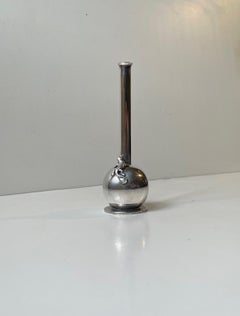 Art Deco Silver Plated Single Flower Vase w. Lizard by Hugo Grün