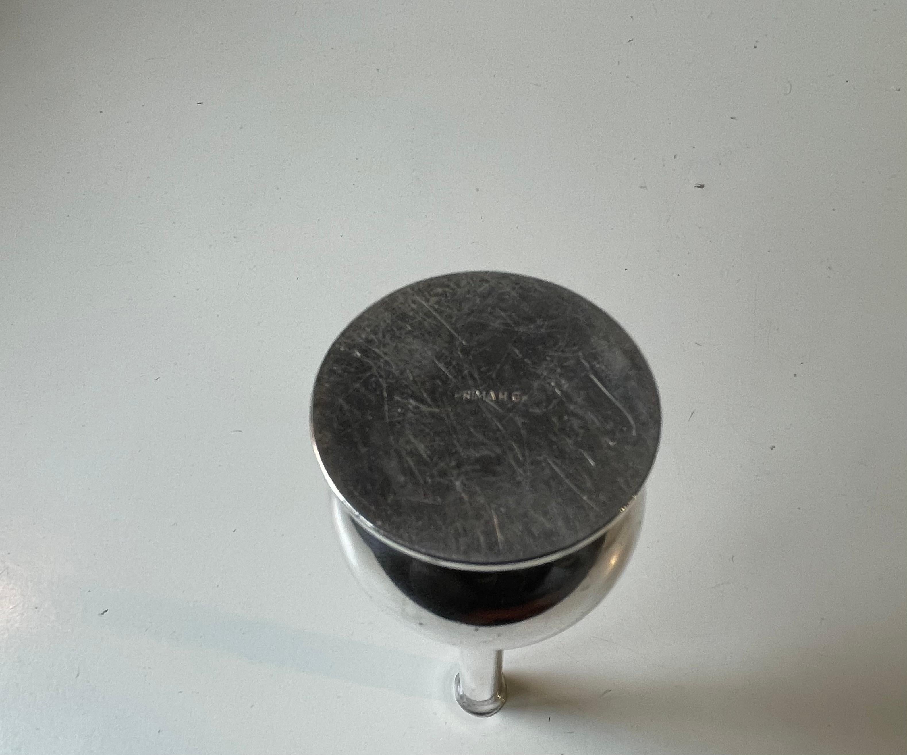 Art Deco Silver Plated Single Flower Vase w. Lizard by Hugo Grün For Sale 1