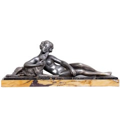 Art Deco Silver Plated Spelter Sculpture