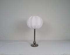 Art Deco Silver Plated Table Lamp 1930 Sweden.
