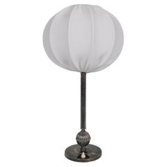 Versilberte Art-Déco-Tischlampe, 1930, Schweden.