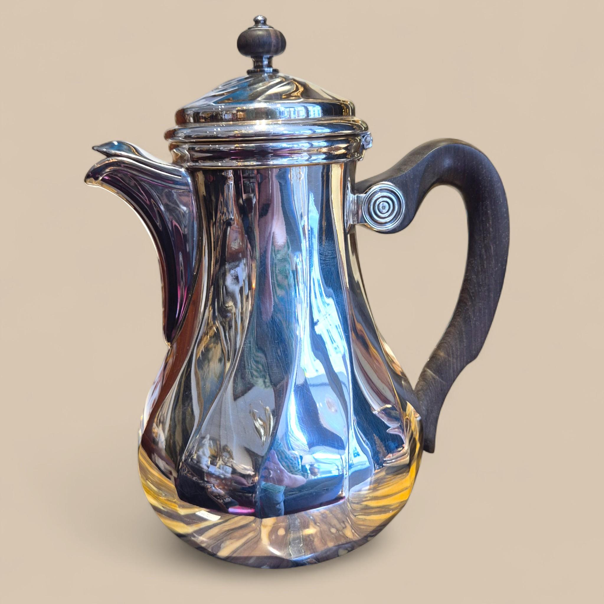 Set da tè e caffè in argento Art Déco di Christofle 1930, Parigi, Francia in vendita 2