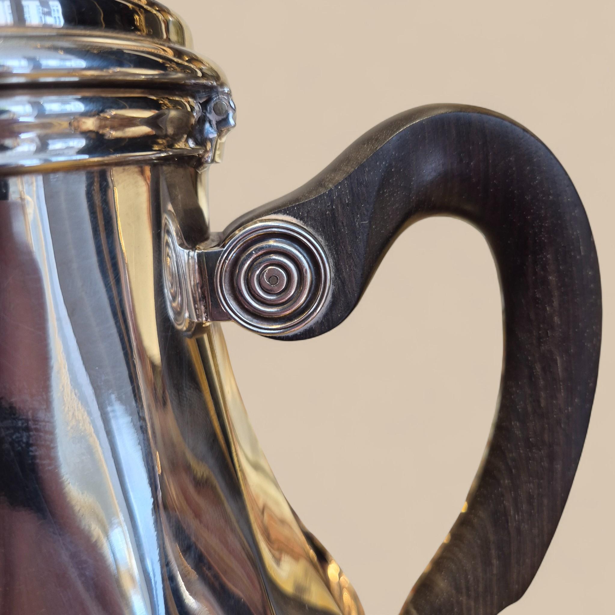 Set da tè e caffè in argento Art Déco di Christofle 1930, Parigi, Francia in vendita 3