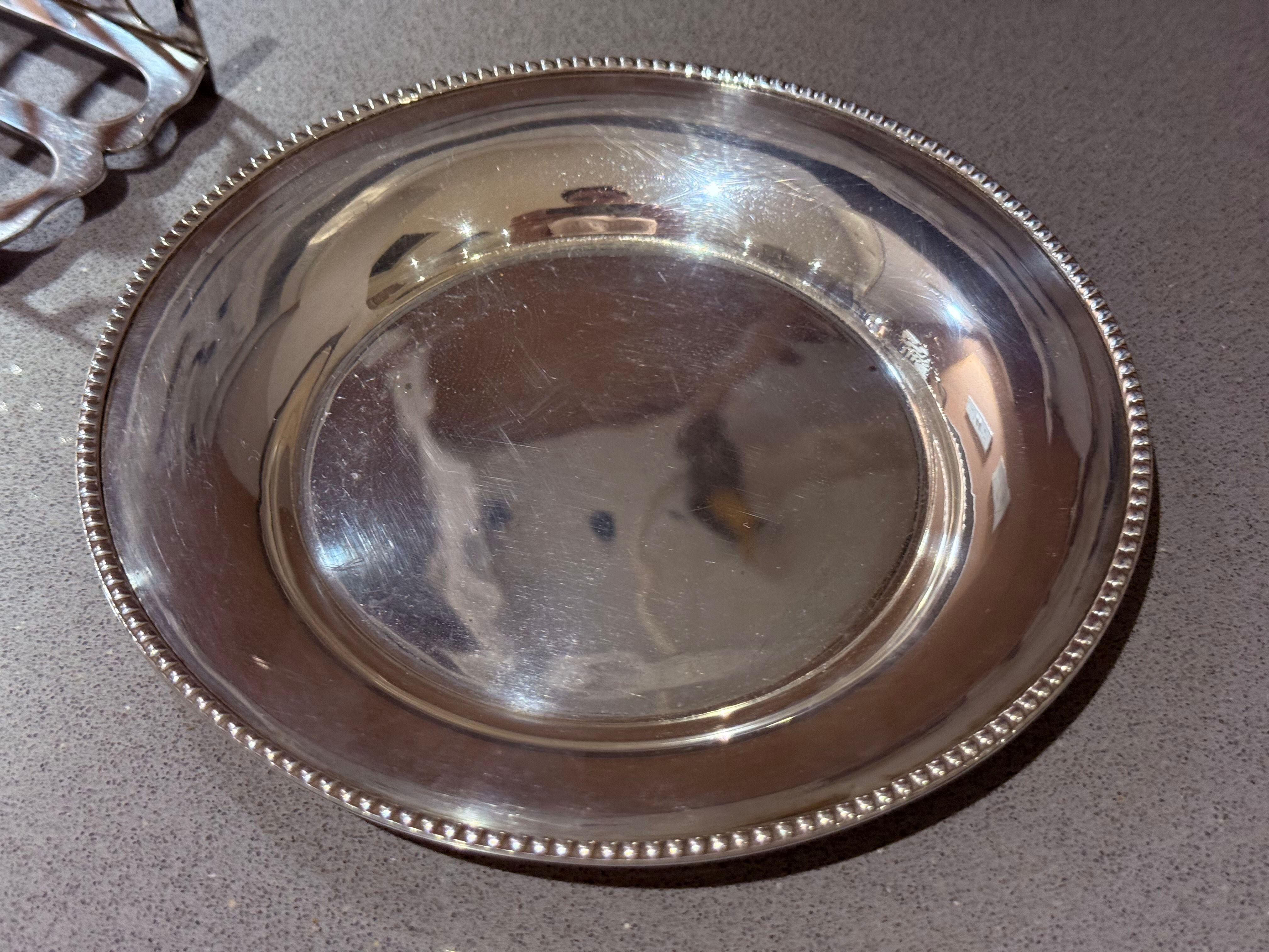 Art Deco Silver-Plated Toast Rack with Matching Tray, Vintage English Breakfast For Sale 2