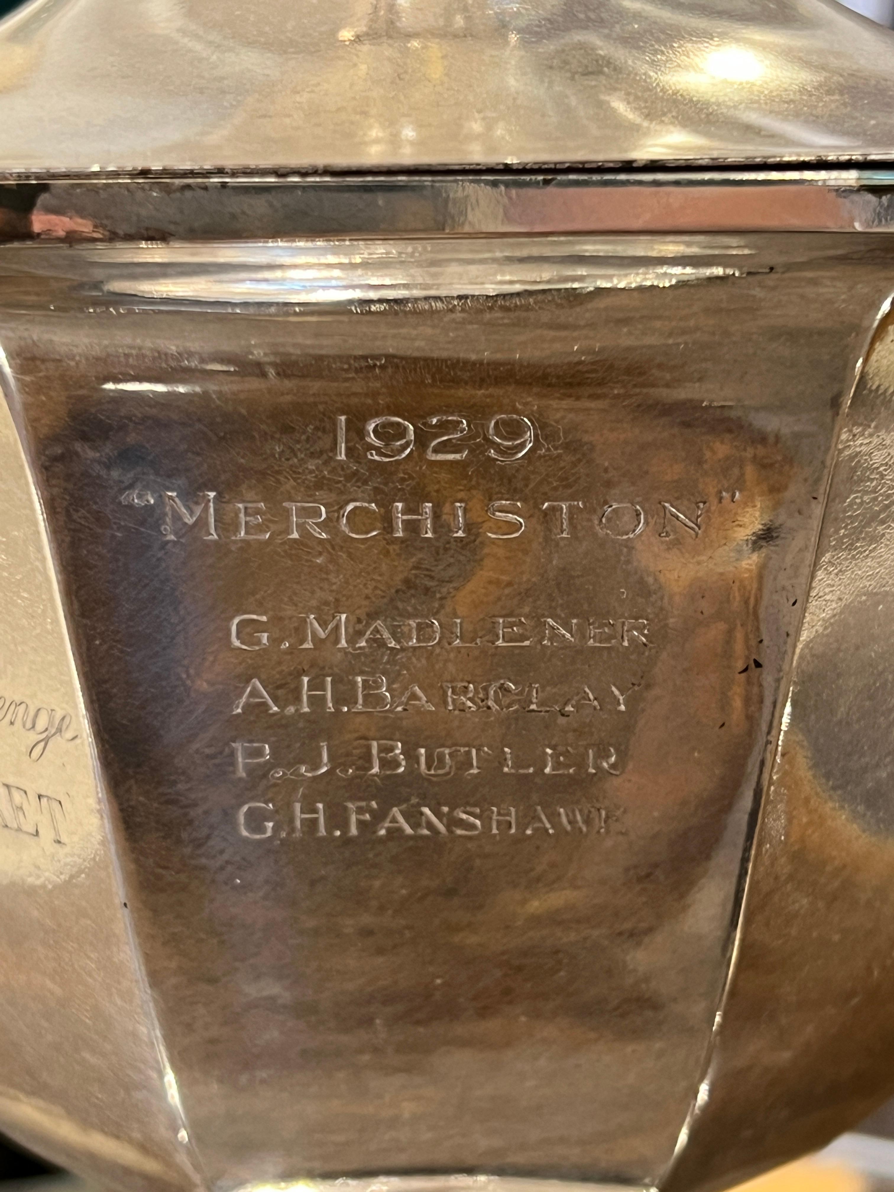 20th Century Art Deco Silver Plated Trophy by Paul Poiret, Dated 1929