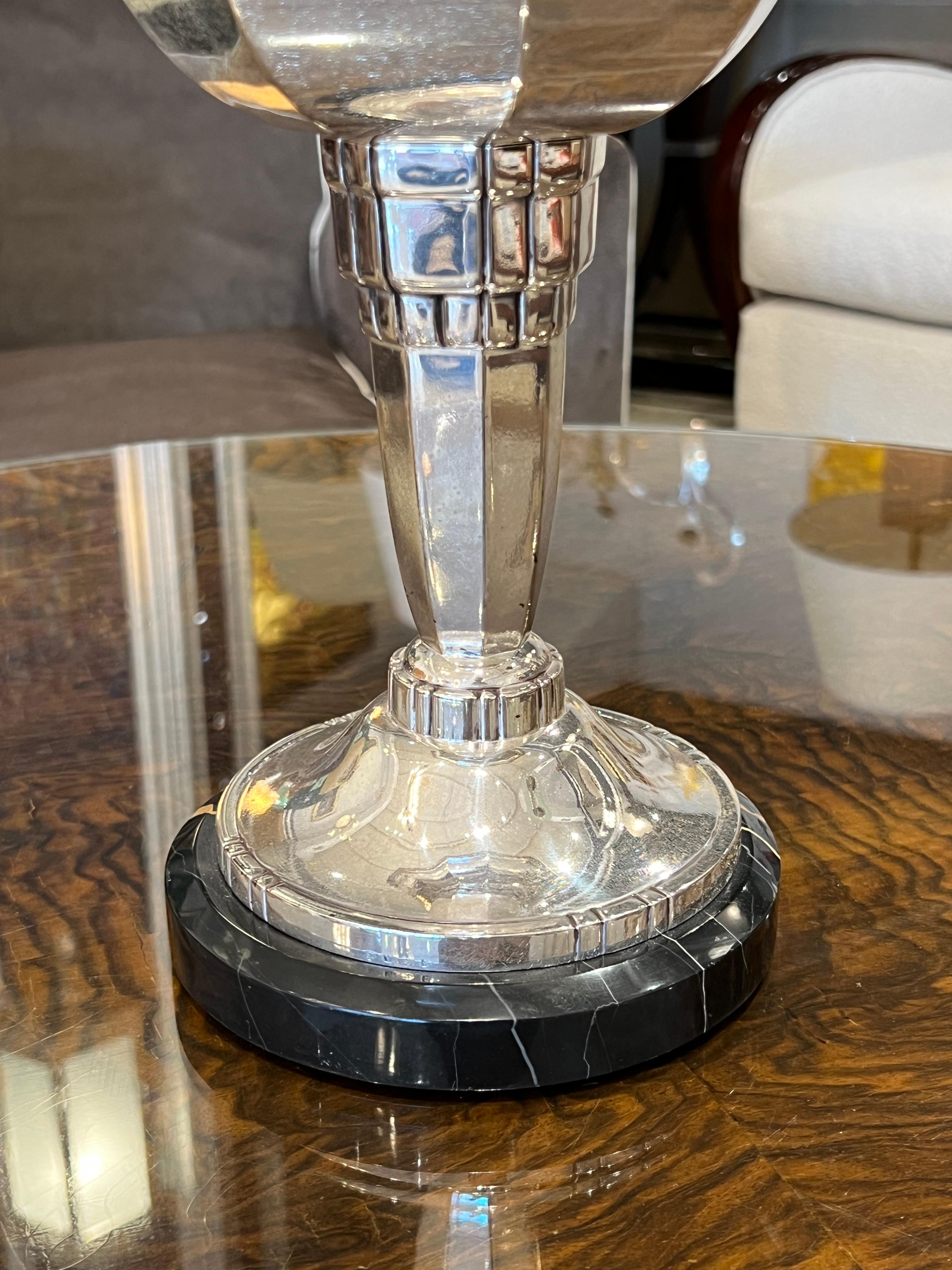 Art Deco Silver Plated Trophy by Paul Poiret, Dated 1929 For Sale 1