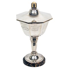 Art Deco Silver Plated Trophy by Paul Poiret, Dated 1929