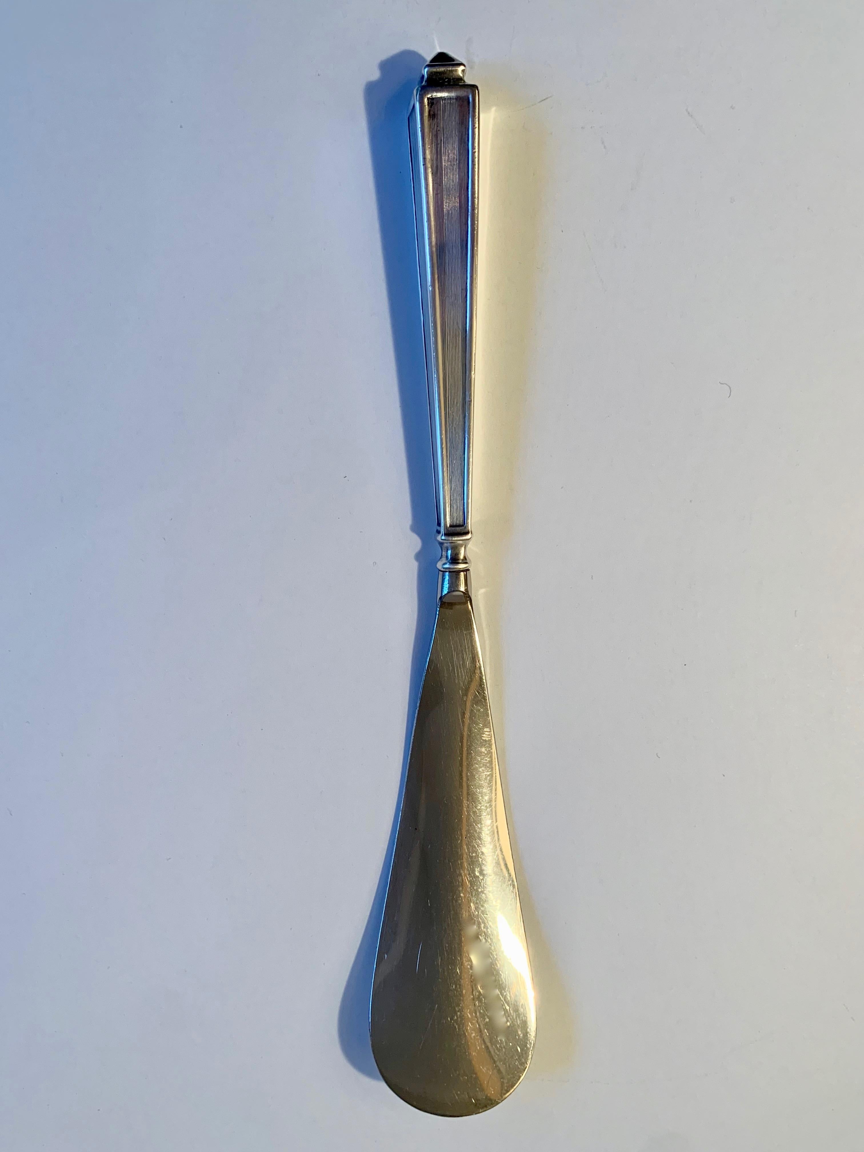 Art Deco Silber Schuhlöffel im Angebot 1