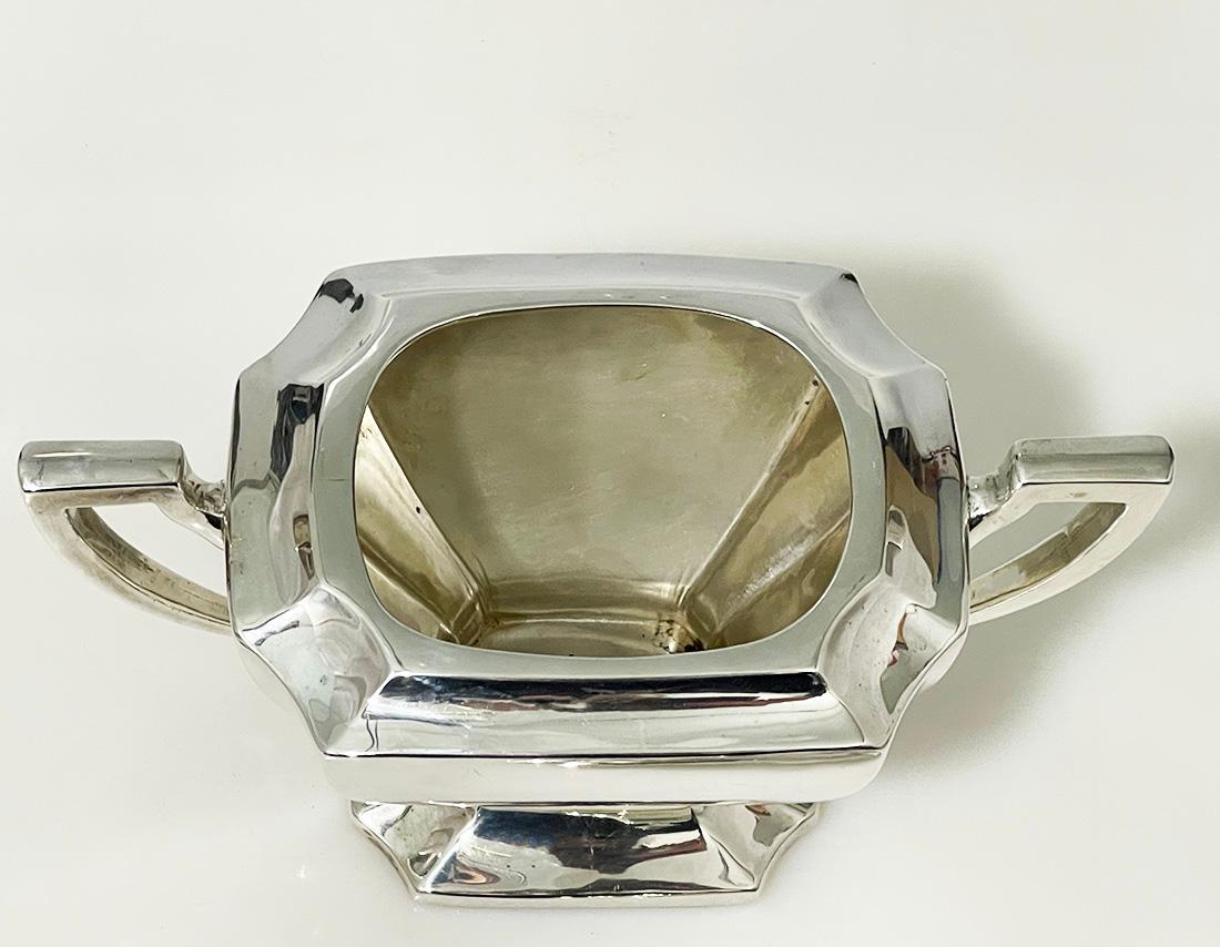 Azucarero de plata Art Déco de Sterling Silver Mfg. Co., Saart Bros., 1920 Plata esterlina en venta