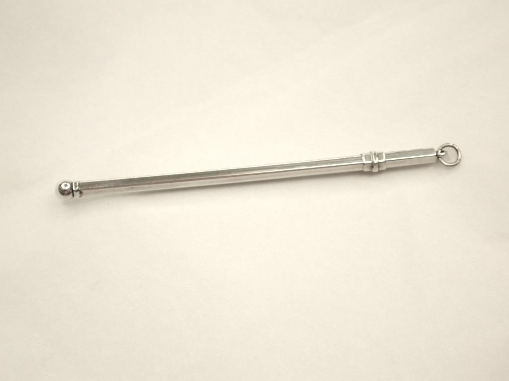 Art Deco Silver Swizzle Stick by Deakin & Francis, Birmingham, 1936 In Good Condition In London, GB
