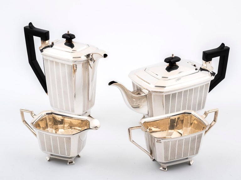 Art Deco Silver Tea Set By Charles Usher For Sale Photo Inspiration