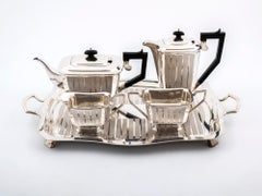 Art Deco Silver Tea Set by Charles Usher