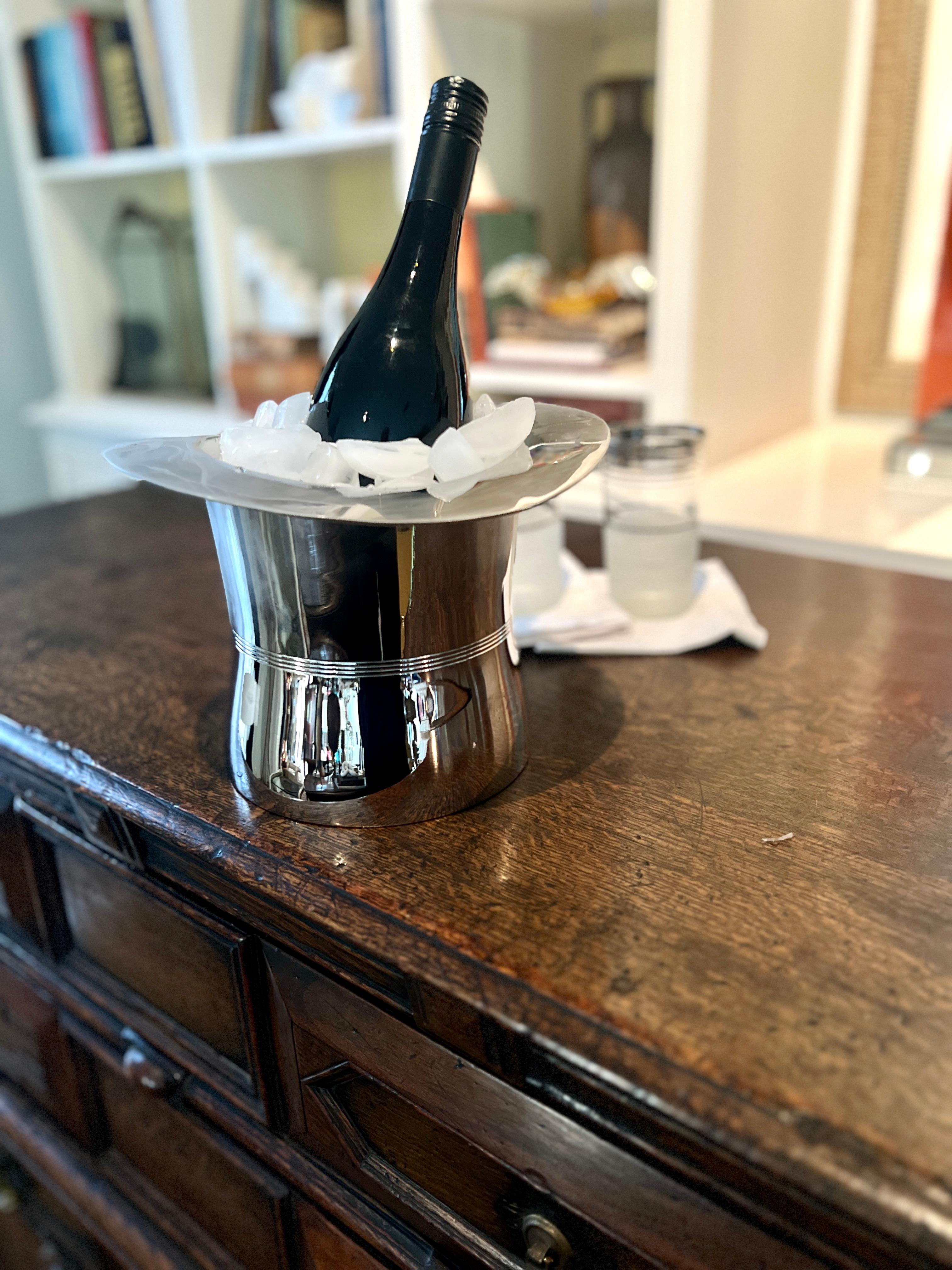 Art Deco Silver Top Hat Ice or Champagne Bucket 5