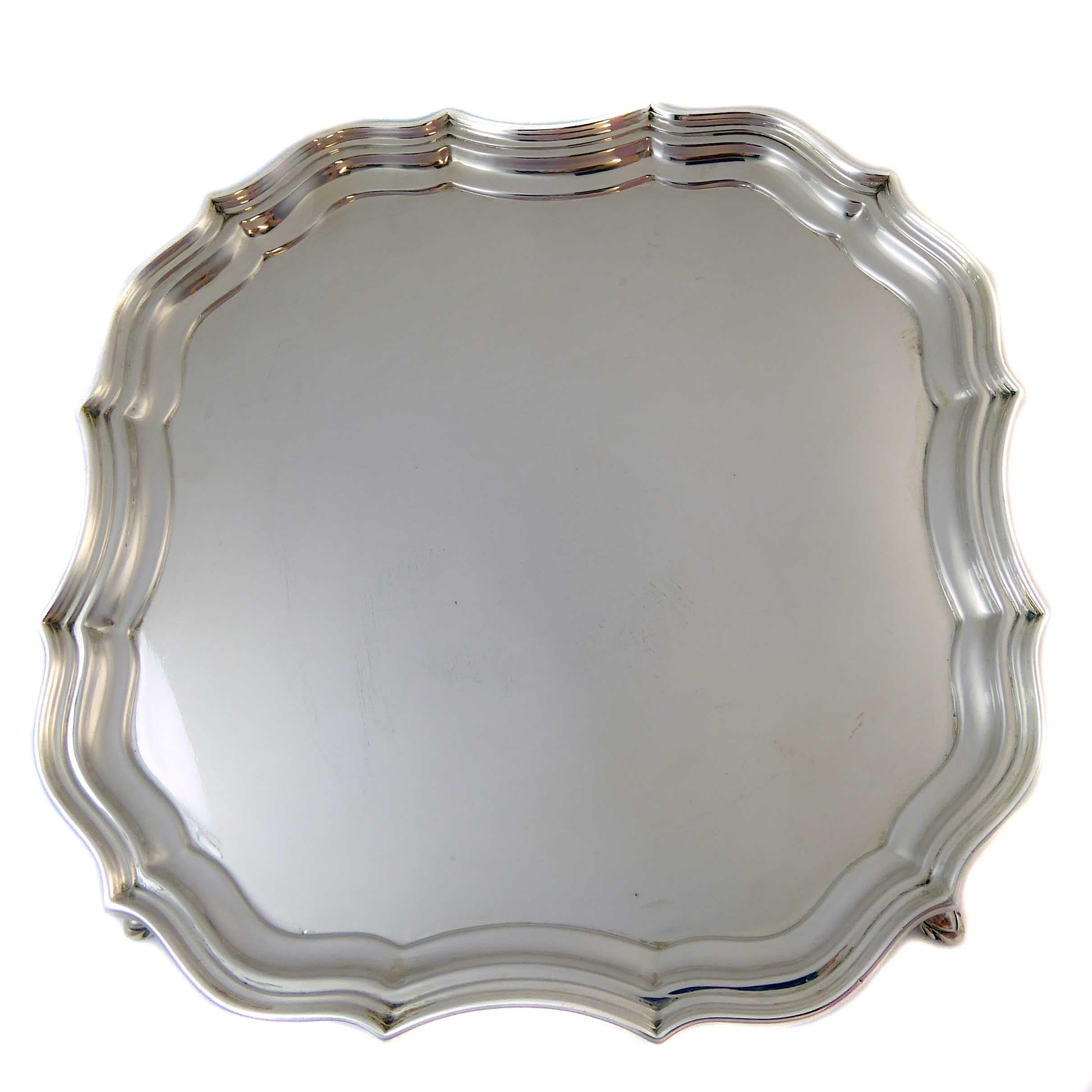 Art Deco Silver Tray, Barker Brothers, Hallmarked Chester 1923