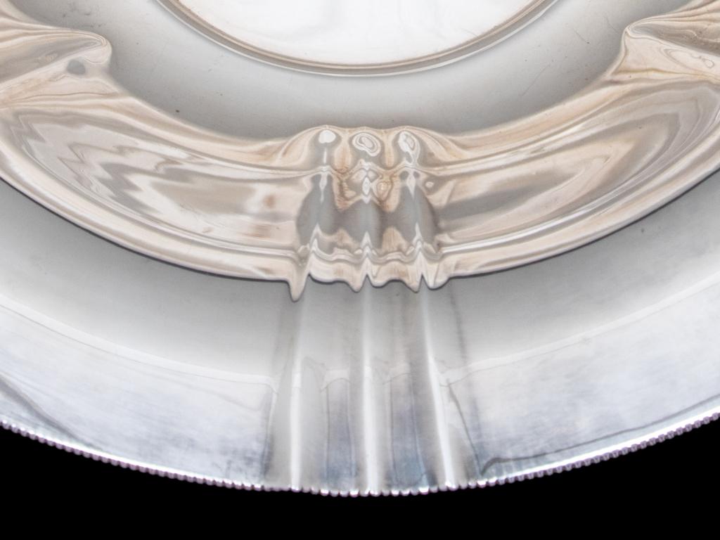 Art Deco Silber Tablett von Wolfers Frères im Angebot 2