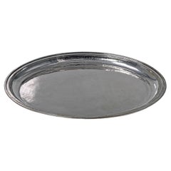 Art Deco Silver Tray Hammered Design Van Kempen Begeer & Vos Holland, 1919-1925