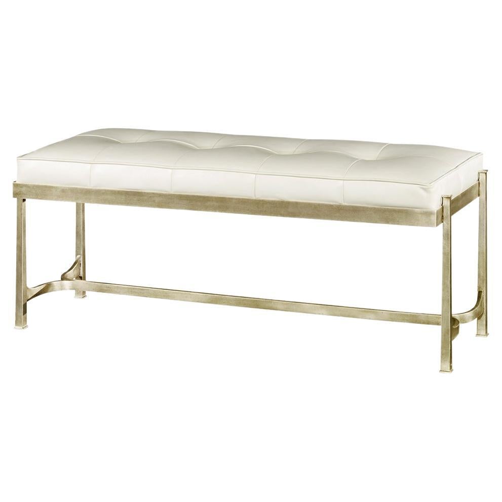 Art Deco Silvered Bench For Sale