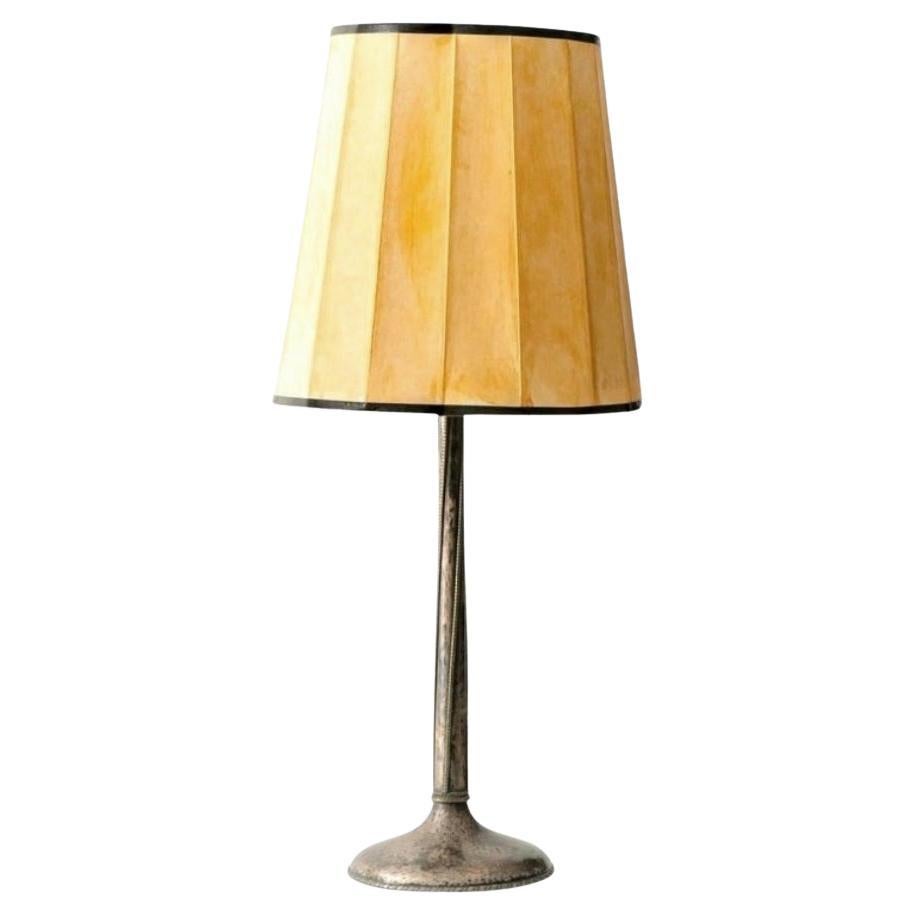 Art Deco Silvered Bronze Desk or Table Lamp European Circa 1928 im Angebot