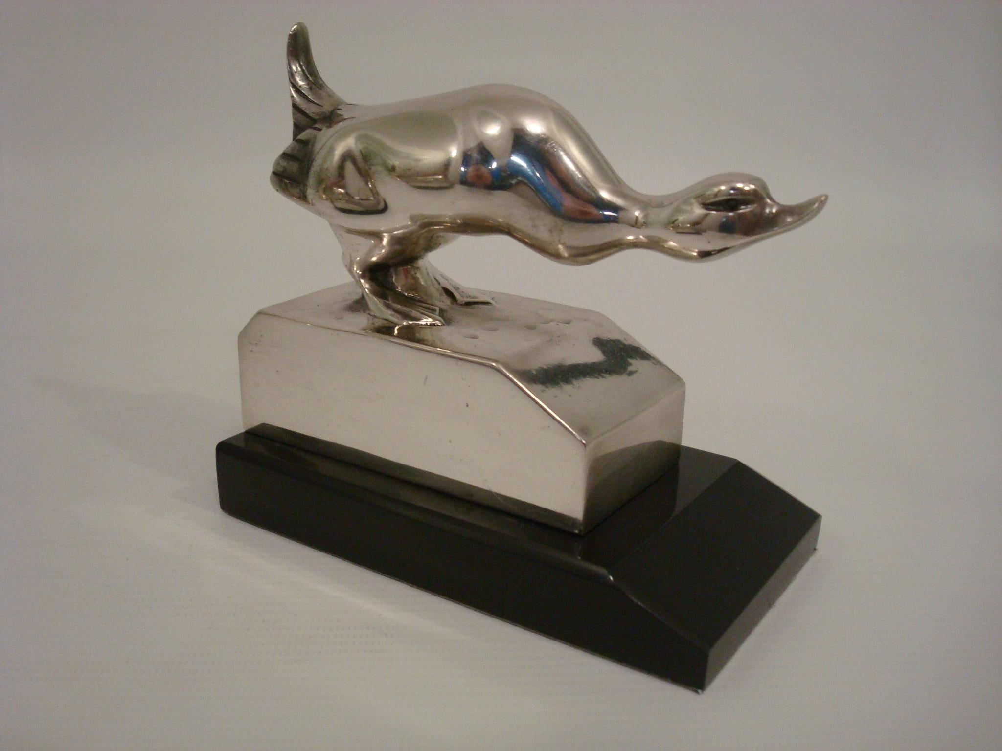 Art Deco Silvered Bronze Duck Bookends G.H. Laurent France 1925 For Sale 6