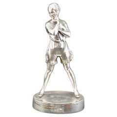 Vintage Art Deco Silvered Bronze Erotic Sculpture after Bruno Zach.