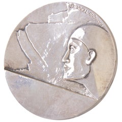 Art Deco Silvered Bronze Medal Signed Raymond Templier