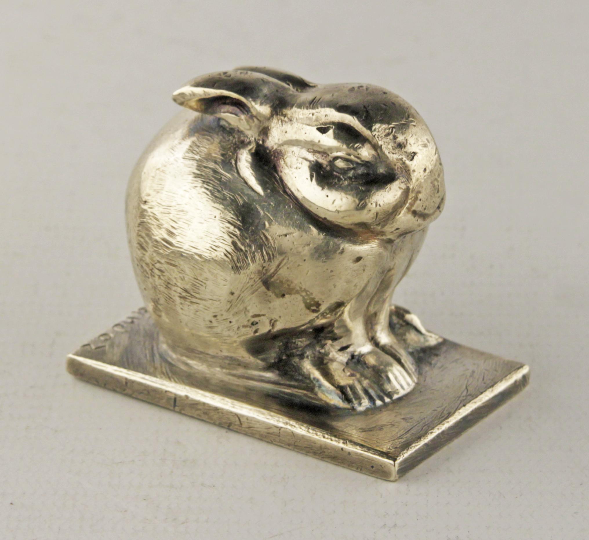 sandoz bronze sculpture rabbit