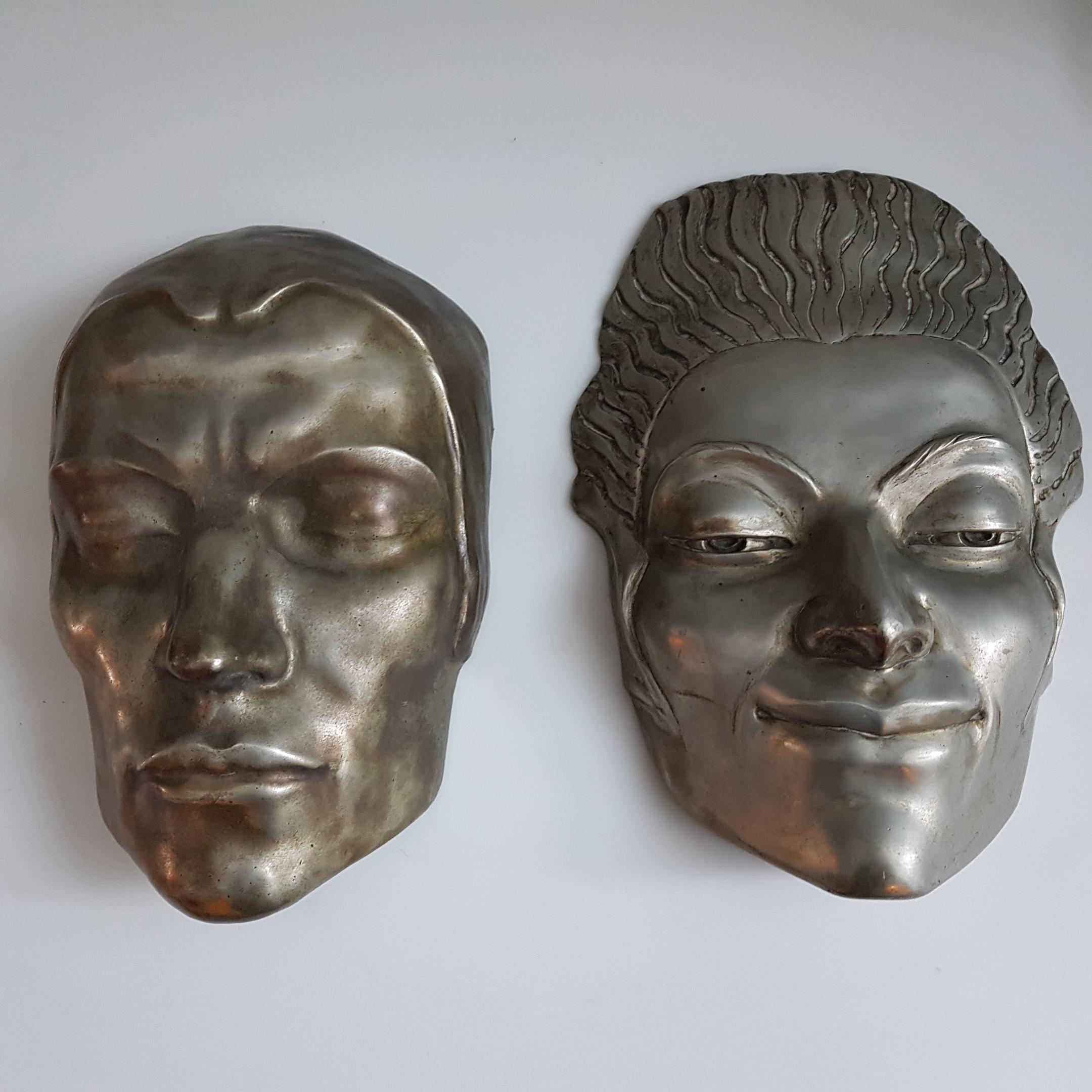 Metal Art Deco Silvered Bronze Wall Mounted Sculpture by Doris Kathleen Flinn For Sale