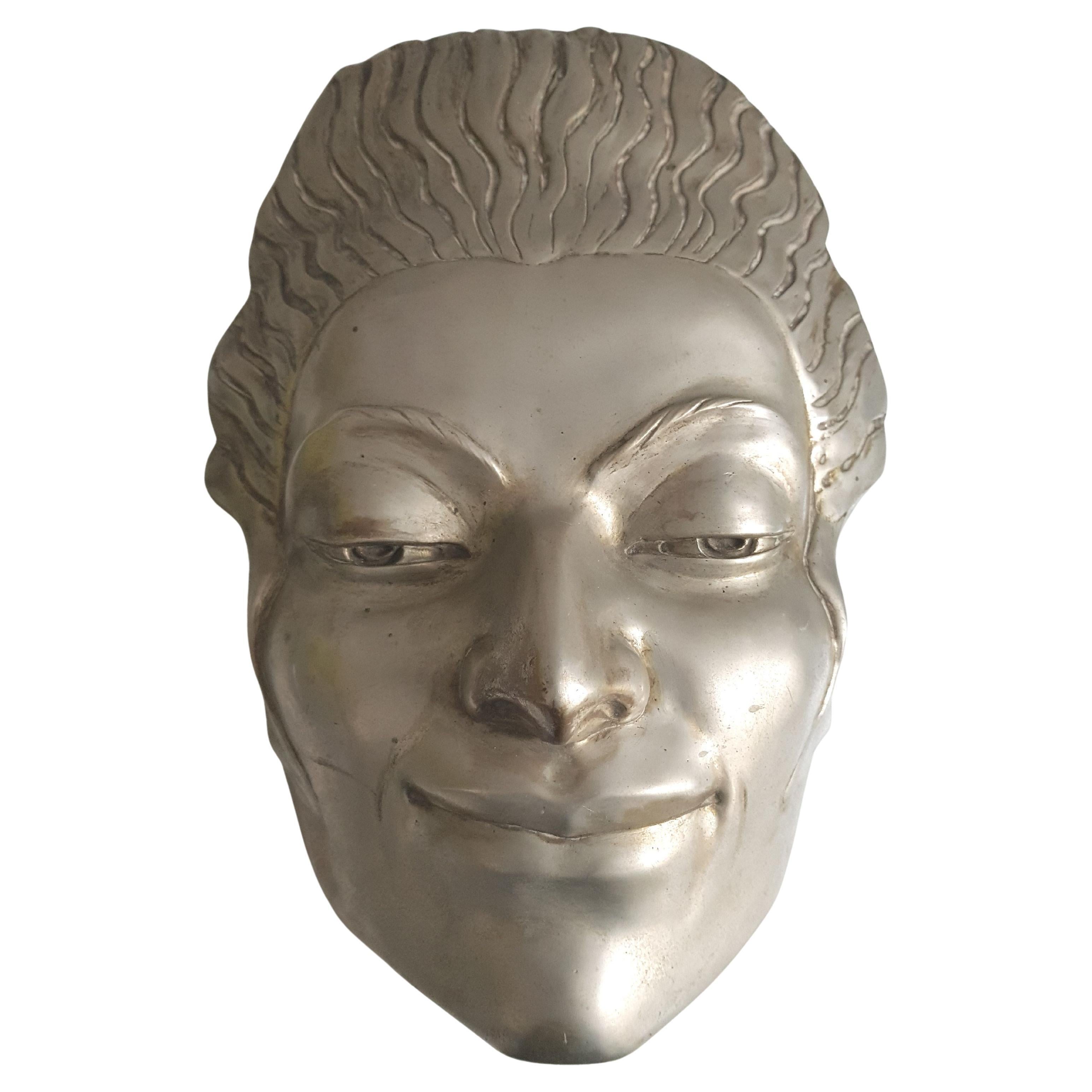 Sculpture murale Art Deco en bronze argenté de Doris Kathleen Flinn