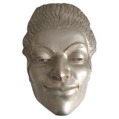 Sculpture murale Art Deco en bronze argenté de Doris Kathleen Flinn