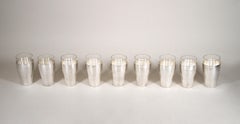 Art Deco Silvered Cocktail Glasses Set of Nine by WMF, Germany circa 1930