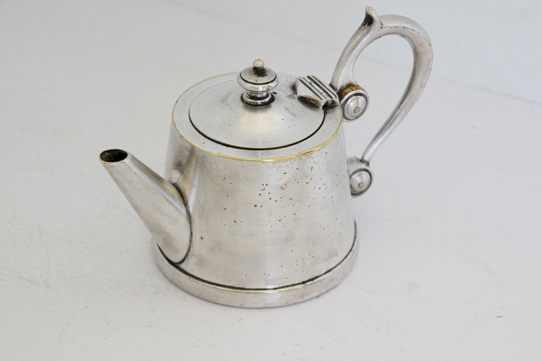 Art Deco Silvered Tea Pot from