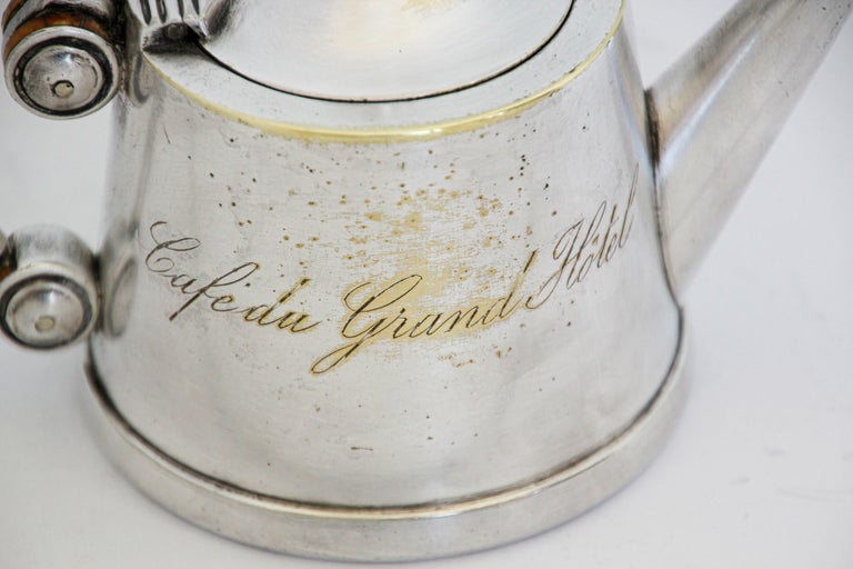 Art Deco Silvered Tea Pot from