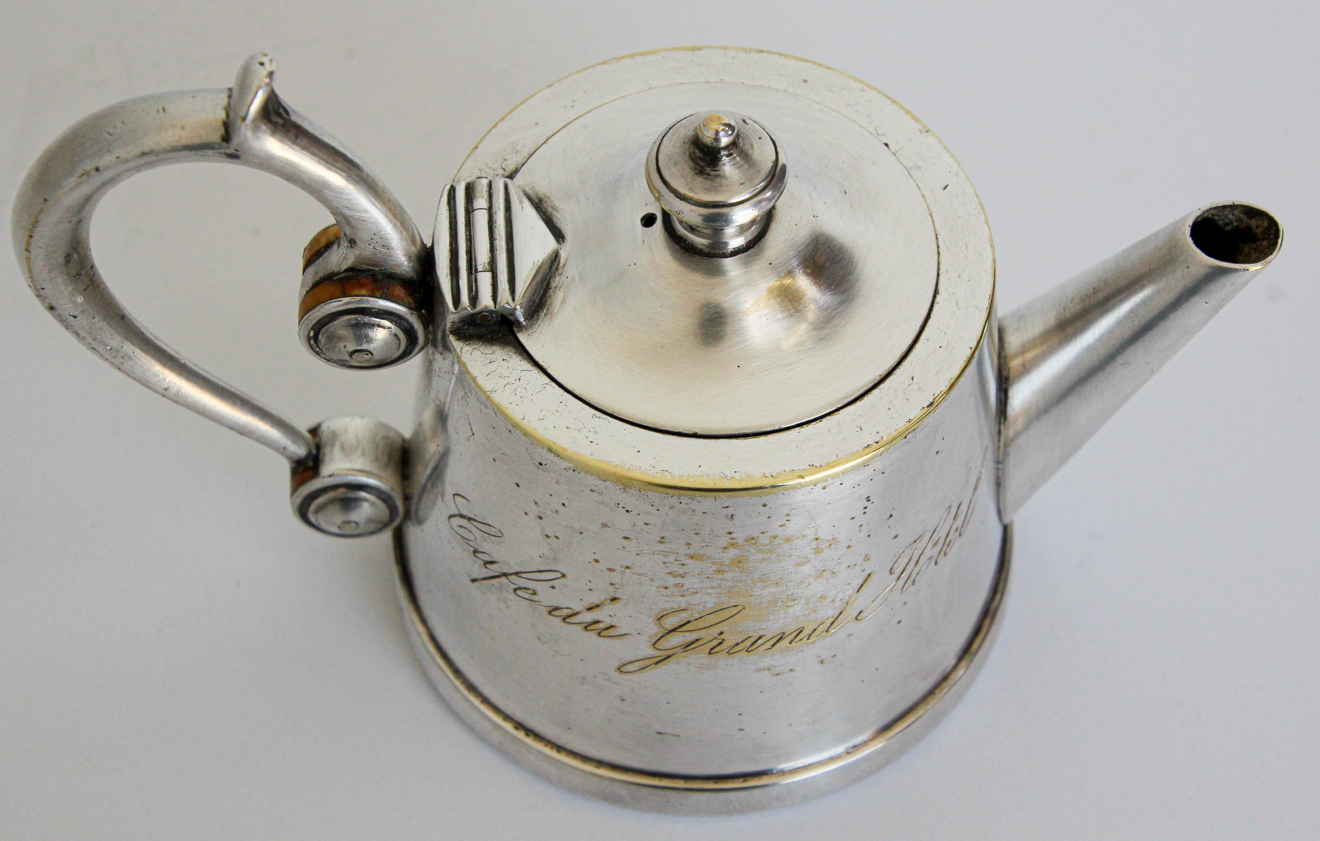 Art Deco Silvered Tea Pot from