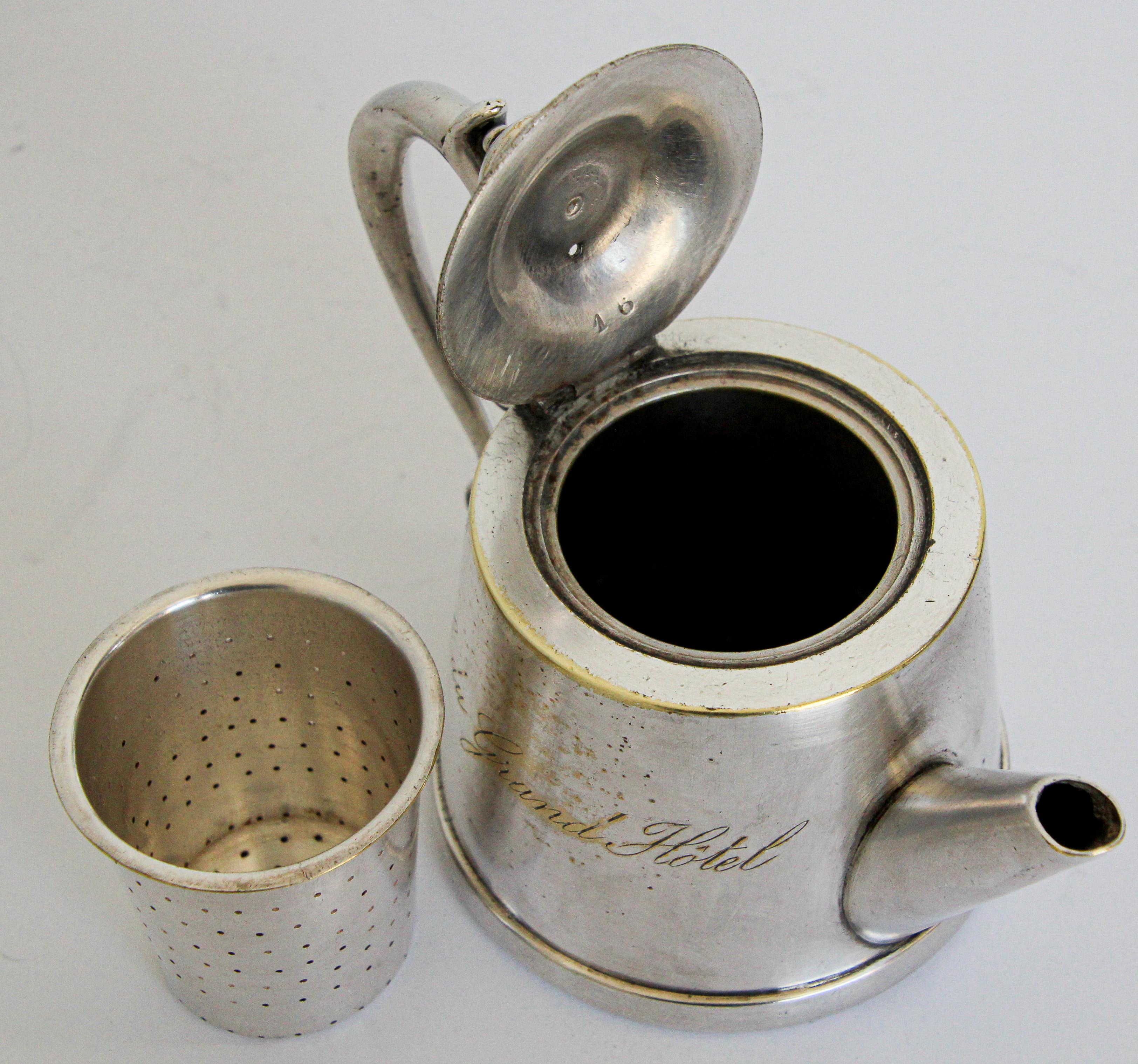 Silver Plate Art Deco Silvered Tea Pot from