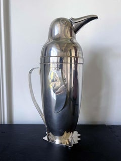 Art Deco Silverplate Penguin Form Cocktail Shaker Napier Emil Schuelke