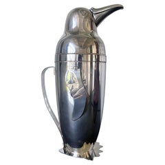 Art Deco Silverplate Penguin Form Cocktail Shaker Napier Emil Schuelke